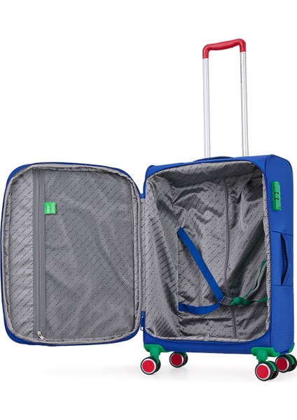 Benetton Ekstra Hafif Lüx Kumaş 8 Tekerlekli Orta Boy Valiz fırsatları