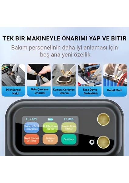 Mc2 | 5'i 1 Arada Çok Fonksiyonlu Onarım Istasyonu (4000MAH Bataryalı Punta Kaynağı ve Kısa Devre Dedektörü) fırsatları