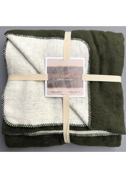 Çift Taraflı Çift Renk Yünlü Akrilik Polar Battaniye - Tv Battaniyesi 180X220 - 2200 Gram (9 Renk ) fırsatları