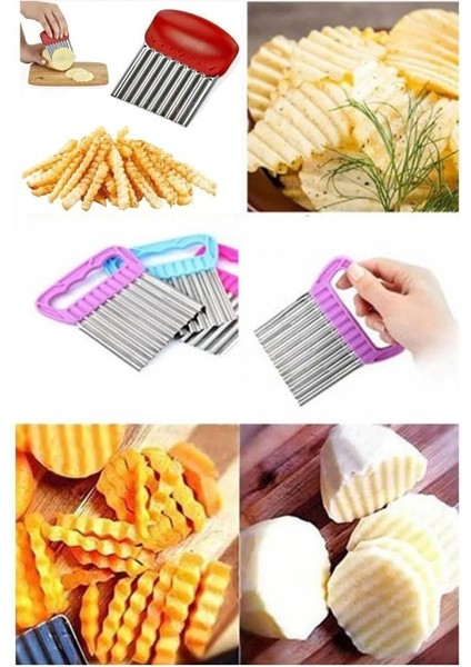 Cips Patates Doğrayıcı Chips Chopper Şekilli Sebze ve Meyve Dilimleyici fiyatları
