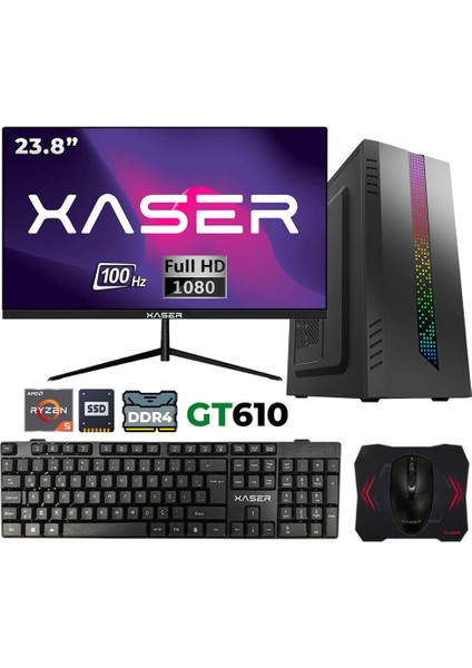 XSR1214 Ryzen 5 3600 16GB Ram 512GB SSD 2gb GT610 23.8" Ultra Performanslı Ofis Bilgisayarı