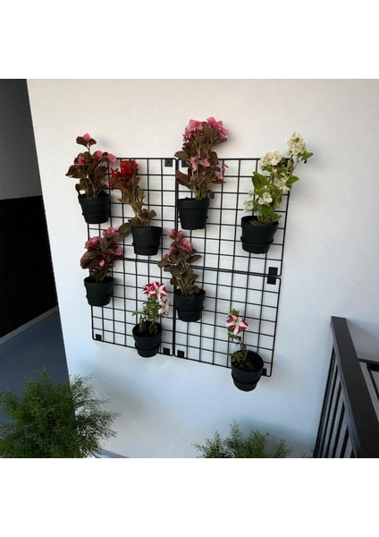 4'lü 33X33 Dekoratif Hasır Tel Duvar Paneli 8 saksılı fiyatları