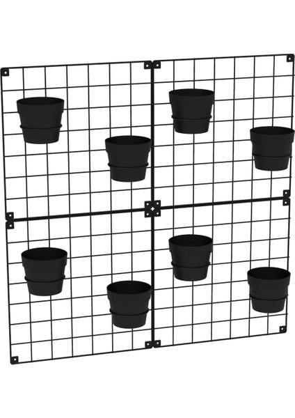 4'lü 33X33 Dekoratif Hasır Tel Duvar Paneli 8 saksılı fırsatları
