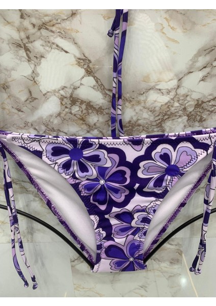 Kadın Üçgen Bikini Takım Likralı Esnek Yandan Boyundan Bağlamalı Şık Ipli fırsatları