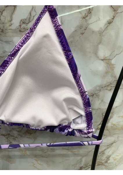 Kadın Üçgen Bikini Takım Likralı Esnek Yandan Boyundan Bağlamalı Şık Ipli indirimleri