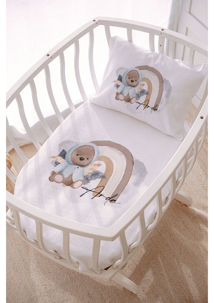 Isme Özel 70X120 Park Yatak ve Anne Yanı Pike Seti Ayıcık