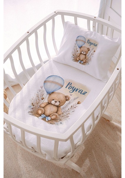 Isme Özel 70X120 Park Yatak ve Anne Yanı Pike Seti Ayıcık