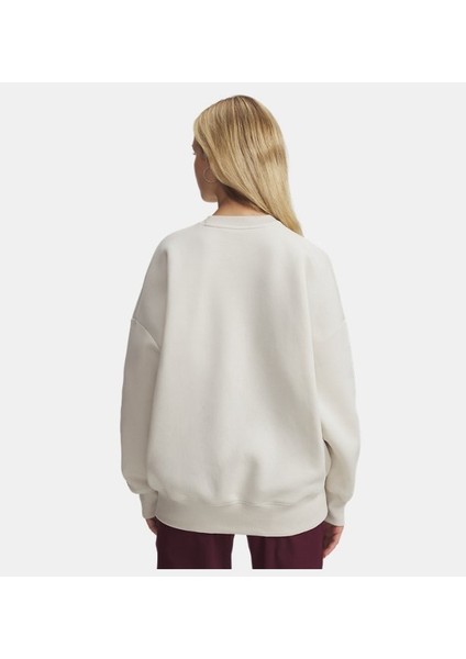 Kadın Ua Rival Fleece Oversize Varsity Crew Sweatshirt 6007880-110 fiyatları