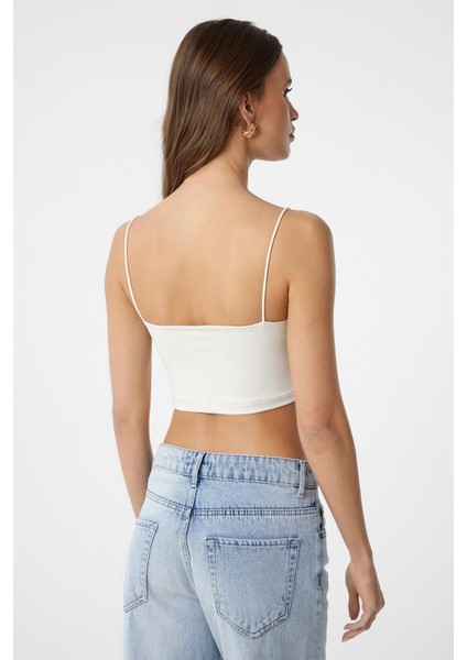 Siyah-Ekru 2'li Paket Kadın Askılı Top