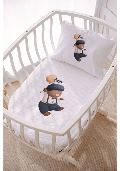 Isme Özel 70X120 Park Yatak ve Anne Yanı Pike Seti Ayıcık