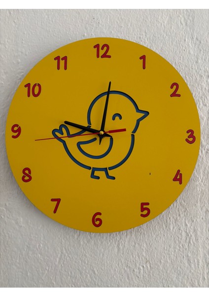 Kişiye Özel Isimli Çocuk Odası Duvar Saati | Lazer Kesim Ahşap Kreş Anasınıfı Dekoru | 30 cm modelleri