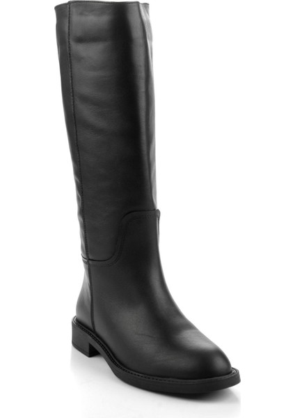 Siyah Hakiki Deri Kadın Çizme K03724253203 fiyatları