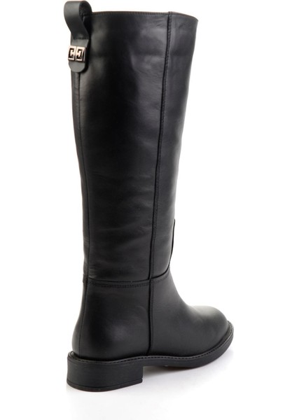 Siyah Hakiki Deri Kadın Çizme K03724253203 modelleri