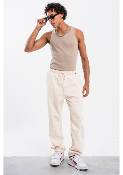 Erkek Bej Bol Pantolon Gabardin fiyatları