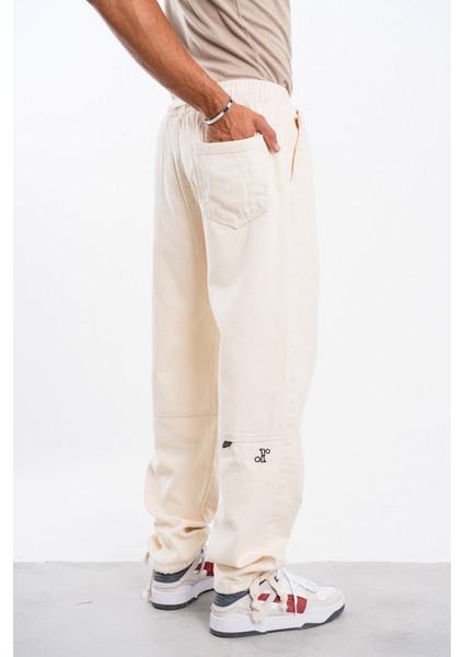 Erkek Bej Bol Pantolon Gabardin fırsatları