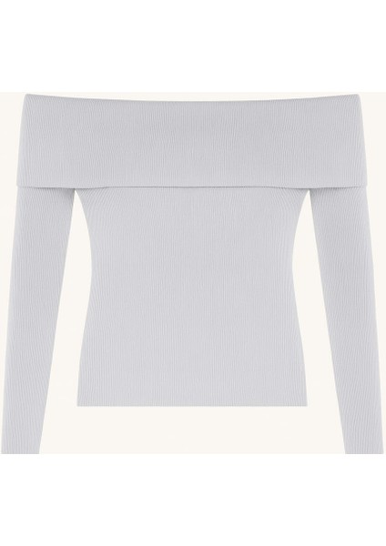 Fitilli Madonna Yaka Kadın Bluz Gri fiyatları