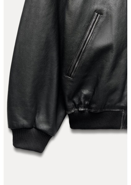 Allbucks Zara, %100 Deri Oversize Bomber Mont Ceket ABZRA0807 modelleri