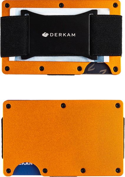 Derkam Minimalist Cüzdan & Kartlık - Erkek Kartlık | RFID Korumalı Alüminyum Kartlık | T-Oranj fırsatları