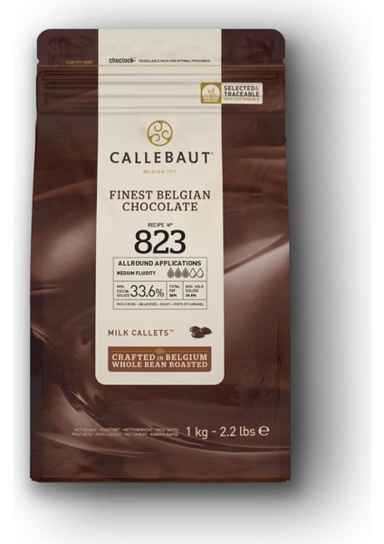 Lezzeti: 823 Sütlü & W2 Beyaz Çikolata Drop 2'li Paket (2x1 Kg) fiyatları