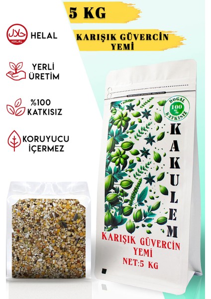 Sertifikalı Hızlı Geliştiren Lüks Karışık Güvercin Yemi 5 kg