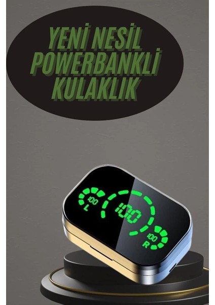 Kablosuz Bluetooth Kulaklık Çift Telefon Destekli Powerbankli Dijital Göstergeli fiyatları