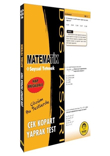 Tasarı Dgs Matematik Sayısal Yetenek Yaprak Test Çek Kopart