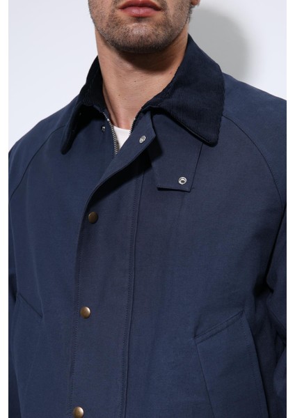 Lacivert Kontrast Yaka Erkek Ceket fırsatları