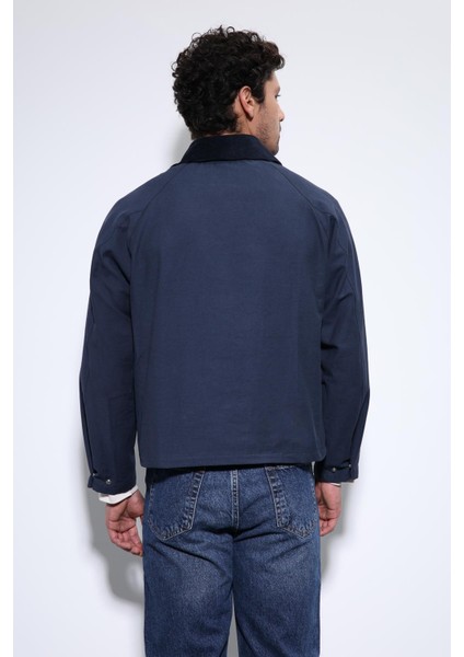 Lacivert Kontrast Yaka Erkek Ceket indirimleri