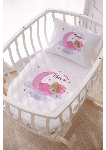 Isme Özel 70X120 Park Yatak ve Anne Yanı Pike Seti Ayıcık