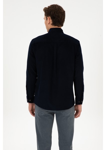 Erkek Lacivert Gömlek Desenli 50315915-VR033 indirimleri