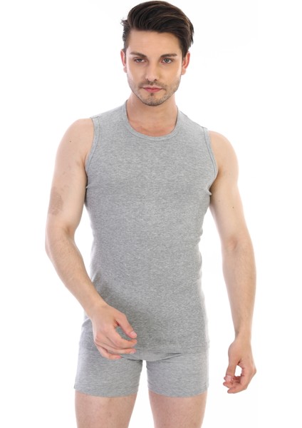 Erkek Ribana Kolsuz Spor Gri Atlet 0920 3'lü Paket