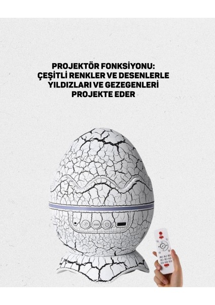 Dinozor Yumurtası Tasarımlı Gece Lambası – Müzik ve Işık Senkronizasyonlu fiyatları