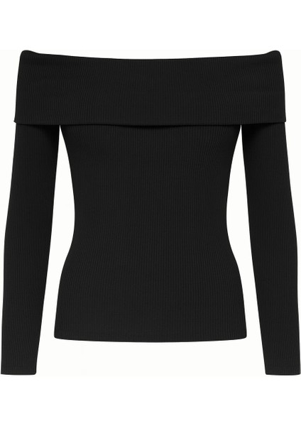 Fitilli Madonna Yaka Kadın Bluz Siyah fiyatları