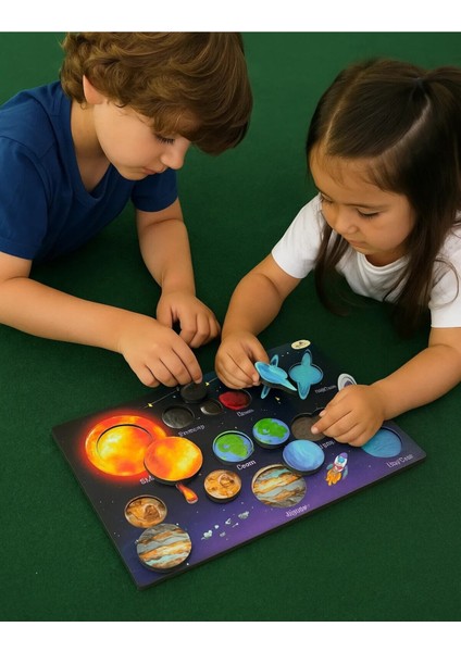 Ahşap Solar System Puzzle