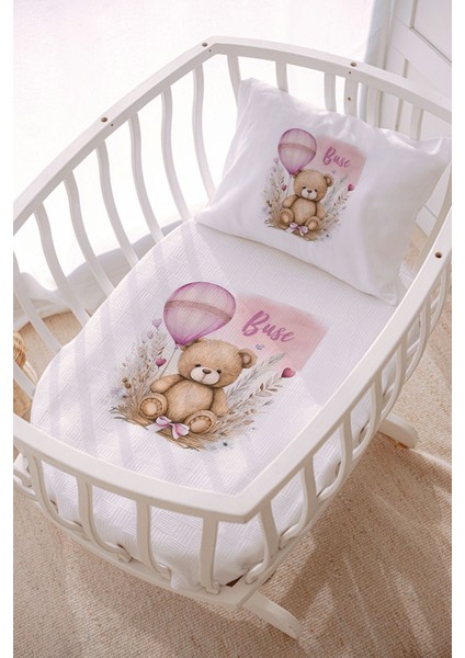 Isme Özel 70X120 Park Yatak ve Anne Yanı Pike Seti Ayıcık