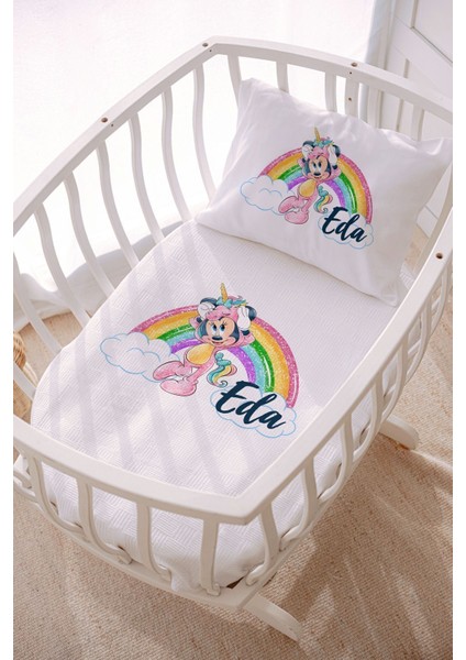 Isme Özel 70X120 Park Yatak ve Anne Yanı Pike Seti Mickey