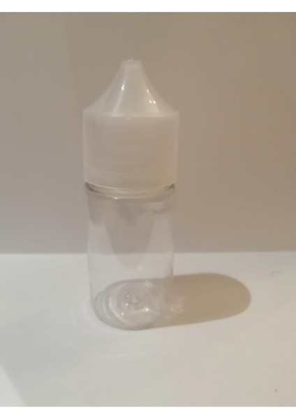 30ML Şeffaf Gorilla Şişe Beyaz Kapak, Plastik Şişe, Boş Şişe, Likit Şişesi, 50 Adet