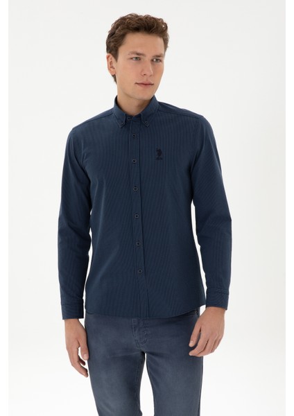 Erkek Lacivert Gömlek Desenli 50308522-VR033 modelleri