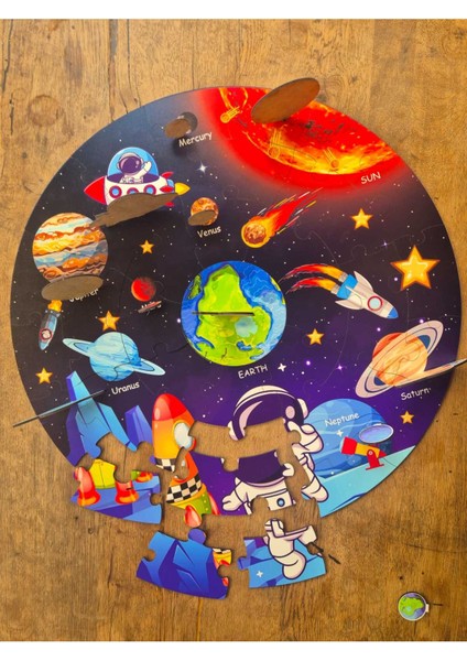 3D Galaksimiz Ahşap Puzzle Büyük Boy 44 Parça indirimleri