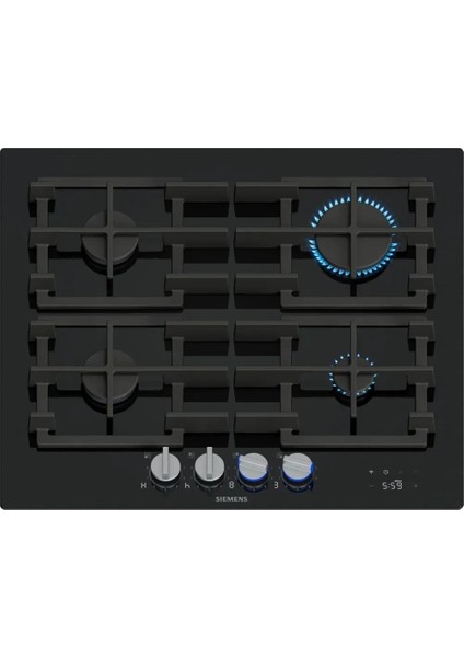 ER6A6PH40 Ocak Ankastre Gazlı Sert Cam Siyah