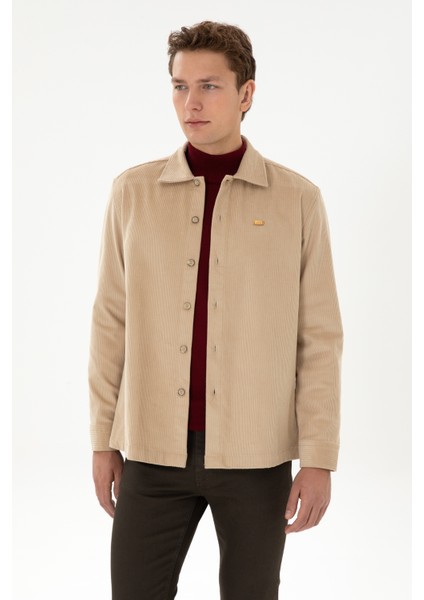 Erkek Camel Gömlek Desenli 50316668-VR015