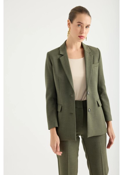 Çift Düğmeli Blazer Takım Ceket