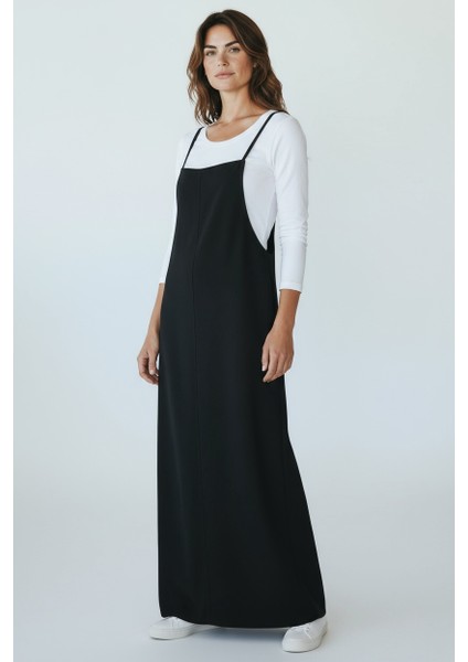 Kadın Ayarlanabilir Ip Askılı Dabıl Kumaş Elbise