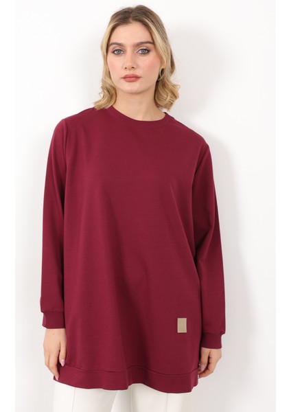 Basic Bisiklet Yaka Armalı Kısa Tunik