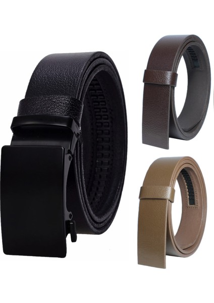 Manda Derisi Otomatik Tokalı Deliksiz Erkek Kemeri - Otomatik Kemer