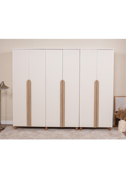 İtra 6 Kapaklı Gardırop – Krem Gövde, Krem Lake Kapak modelleri