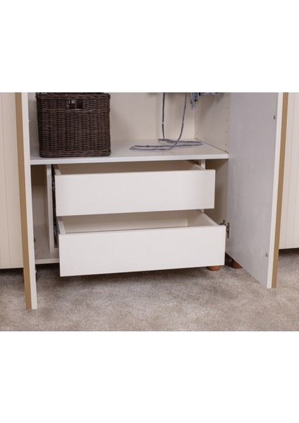 İtra 6 Kapaklı Gardırop – Krem Gövde, Krem Lake Kapak indirimleri