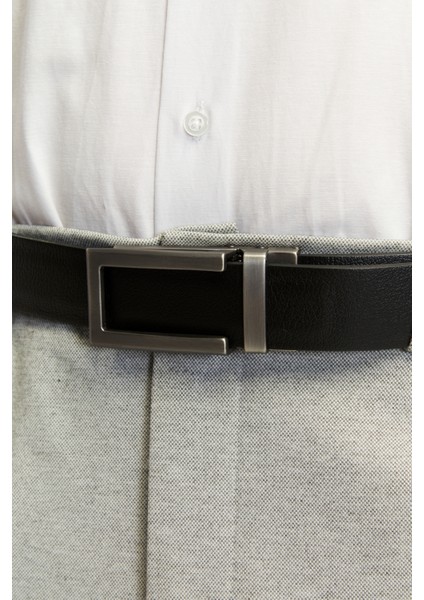 Manda Derisi Otomatik Tokalı Deliksiz Erkek Kemeri - Otomatik Kemer indirimleri