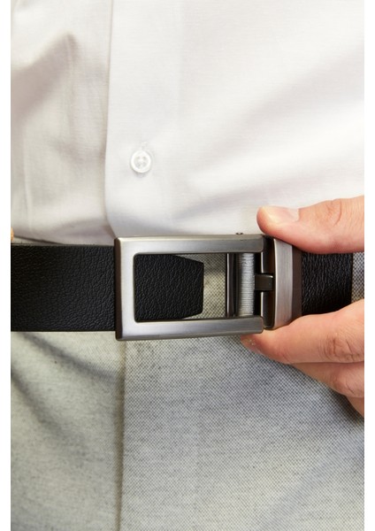 Manda Derisi Otomatik Tokalı Deliksiz Erkek Kemeri - Otomatik Kemer