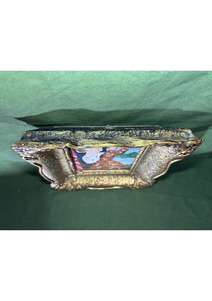 Ahşap Çerçevesinde Avrupa Goblen Pano 31,5 cm 26 cm Ölçülerinde fiyatları